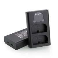 KingMa LCD dual charger for li-ion batteries portable battery charger for Canon LP-E6 battery